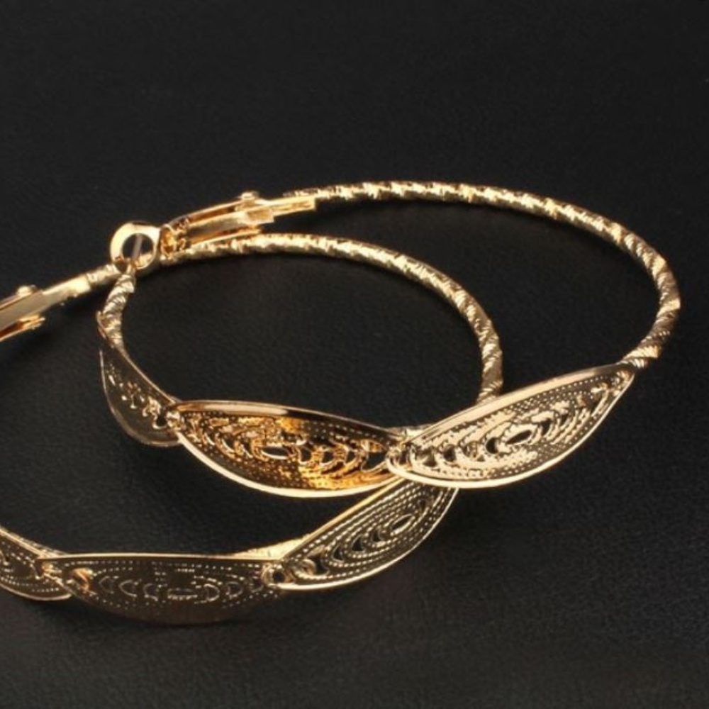 2" Gold Plated Hoops